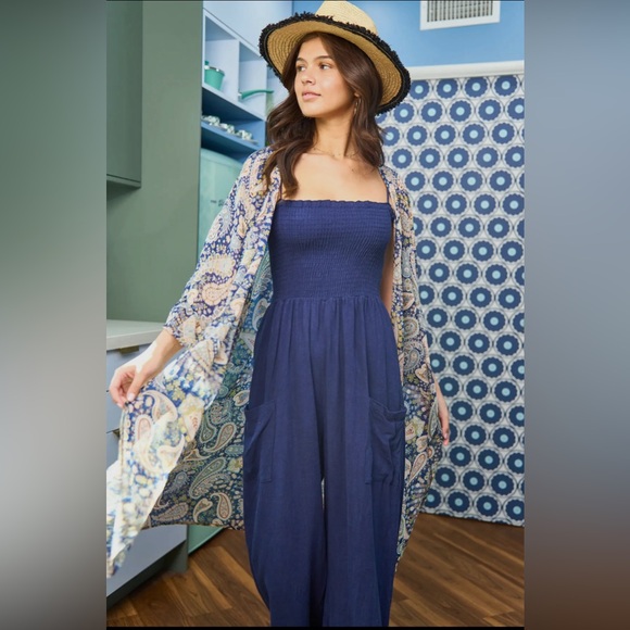 Lurex Paisley Print Kimono - Picture 3 of 4